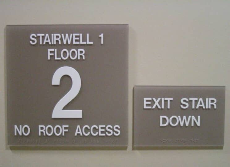 ADA - Braille signs